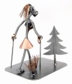 FIGURKA Z METALU - NORDIC WALKING Z CHOINKĄ - KOBIETA - zdjęcie 6
