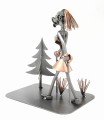 FIGURKA Z METALU - NORDIC WALKING Z CHOINKĄ - KOBIETA - zdjęcie 8