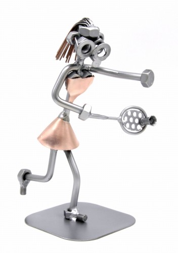 BADMINTON - KOBIETA - FIGURKA Z METALU  
