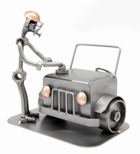 MECHANIK SAMOCHODOWY - POLERKA - FIGURKA Z METALU