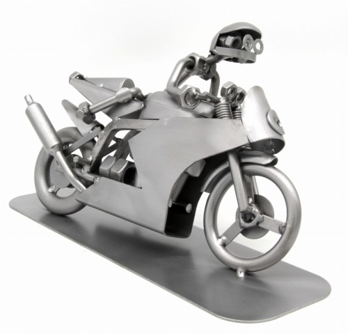 FIGURKA Z METALU -MOTOR WYŚCIGOWY