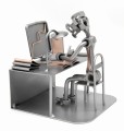 PRACOWNIK BIUROWY - BIURO - FIGURKA Z METALU - zdjęcie 7