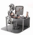 PRACOWNIK BIUROWY - BIURO - FIGURKA Z METALU - zdjęcie 13