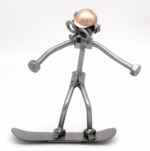 FIGURKA Z METALU - SNOWBOARD