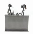 FIGURKA Z METALU - BAR 2 OSOBY - zdjęcie 4