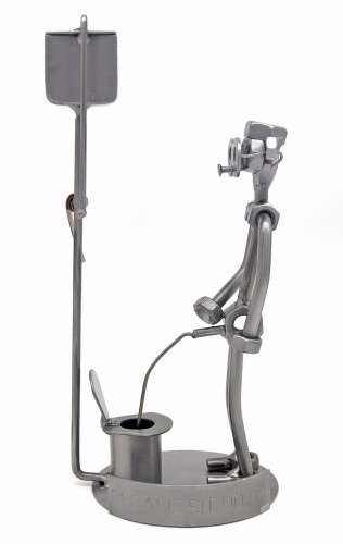 FIGURKA Z METALU - WC  STOJĄCY