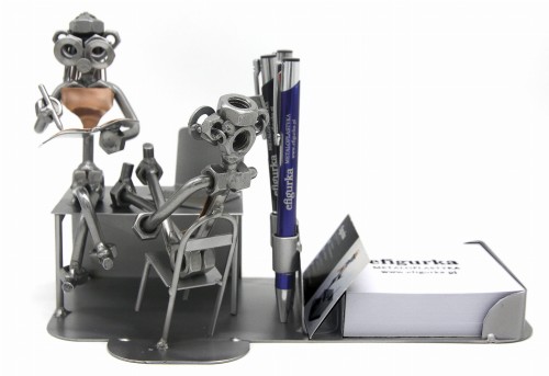 FIGURKA Z METALU- BIURO  2 OSOBY ORGANIZER